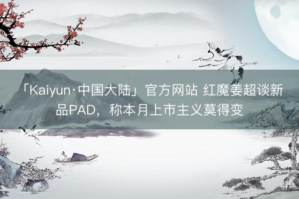 「Kaiyun·中国大陆」官方网站 红魔姜超谈新品PAD，称本月上市主义莫得变